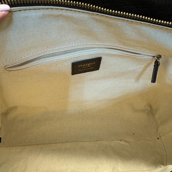 Margot New York Taylor Triple Compartment Leather Tote - Picture 8 of 8